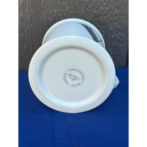 Anthropologie Monogram V Initial White & Black Ceramic Mug Shave Style - Picture 6 of 7